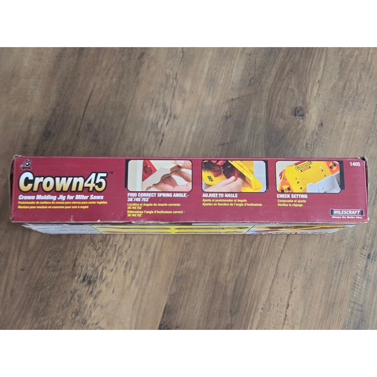 Milescraft Crown45 Crown Molding Jig for Miter Saws 1405 Yellow Red