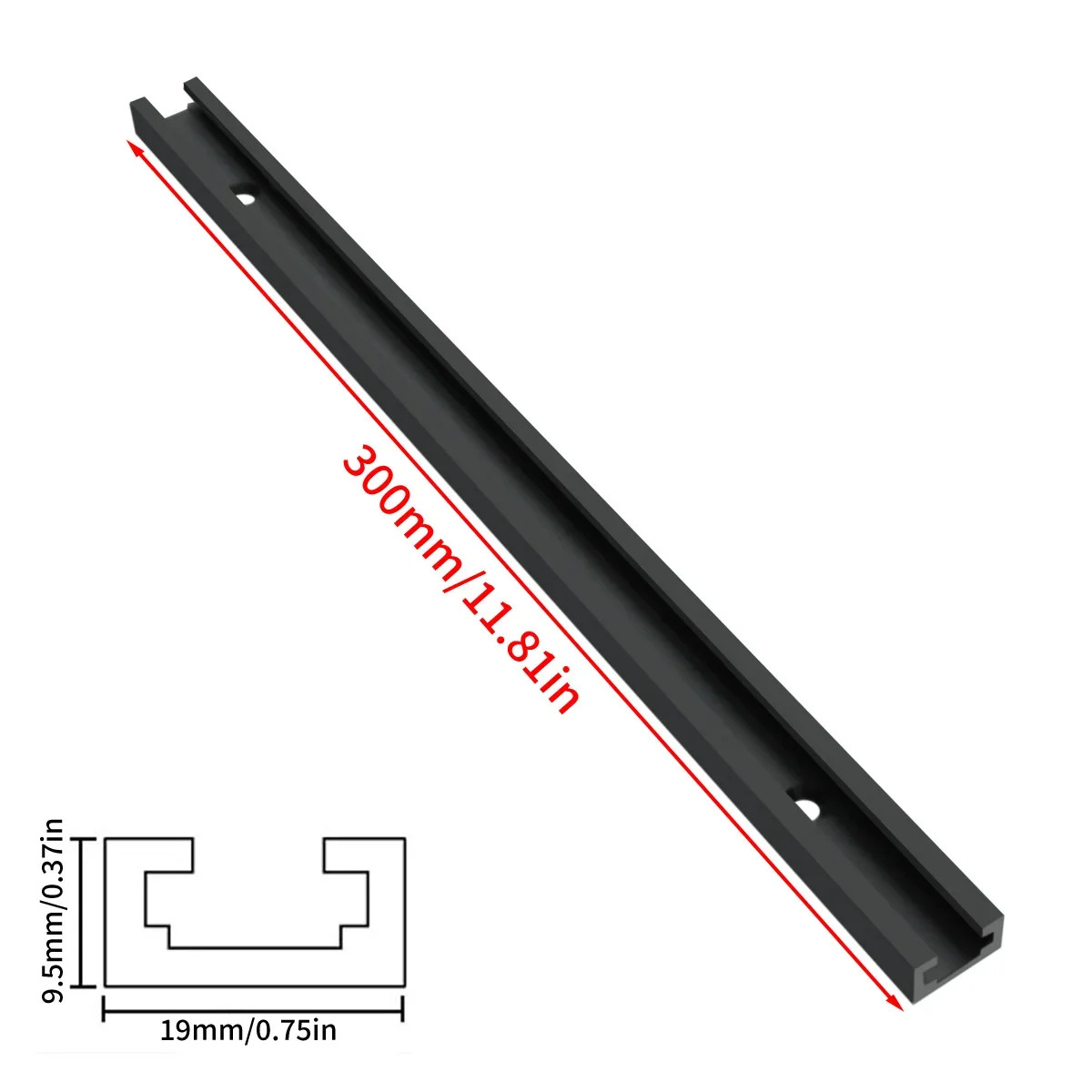 400Mm 500Mm T Track Woodworking T-Slot Miter Track Jig T Screw Aluminium T-Track