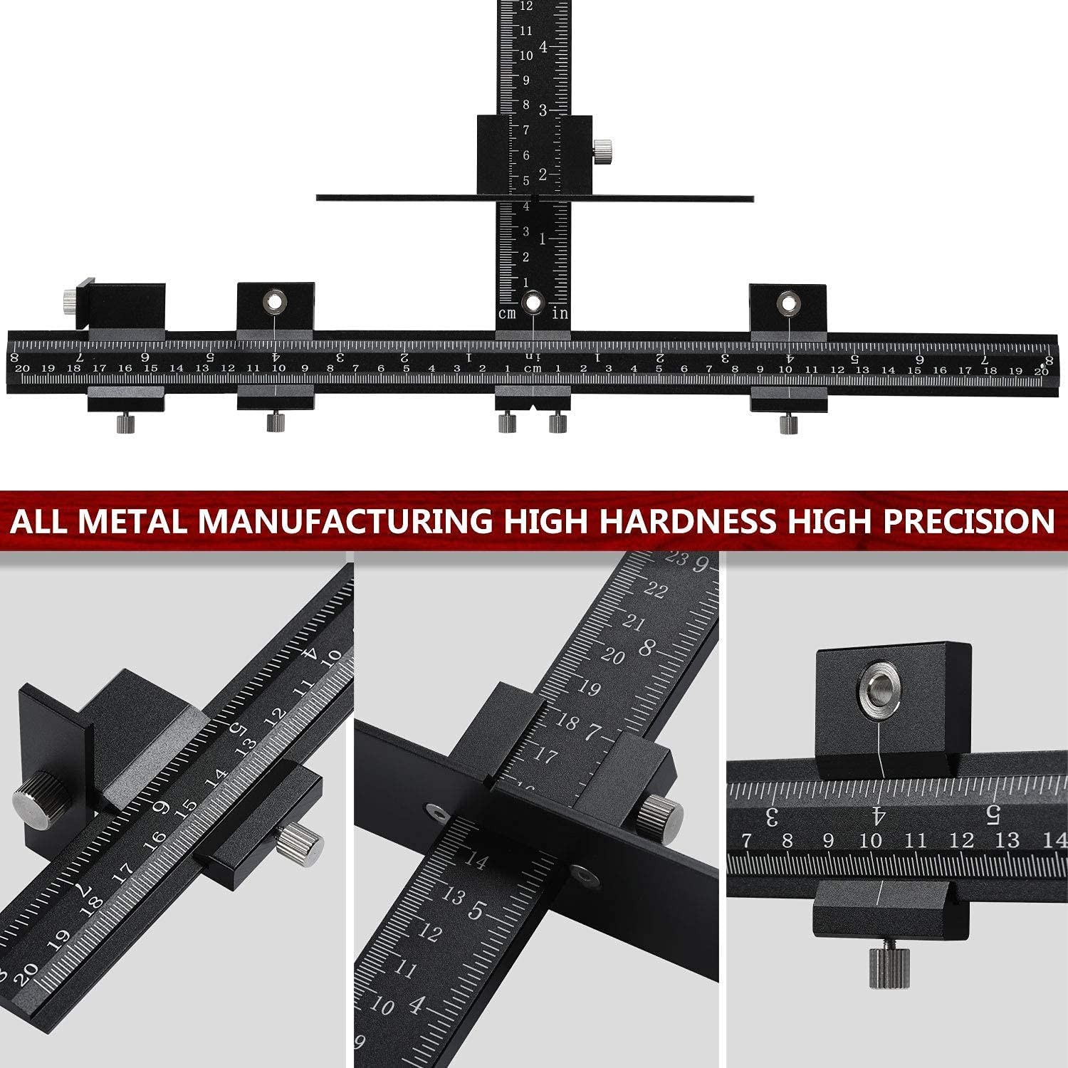 SUNCONY Cabinet Hardware Jig Tool All Aluminum Alloy,Adjustable Drill Guide T…