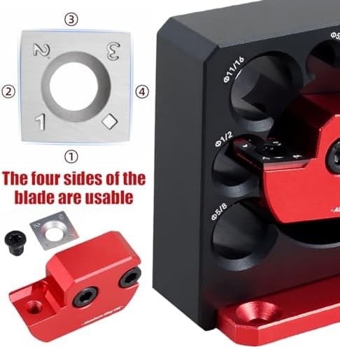 Dowel Maker Jig Kit, Imperial 5/16-3/4 inch Carbide Inserts Dowel Maker, 8 Holes