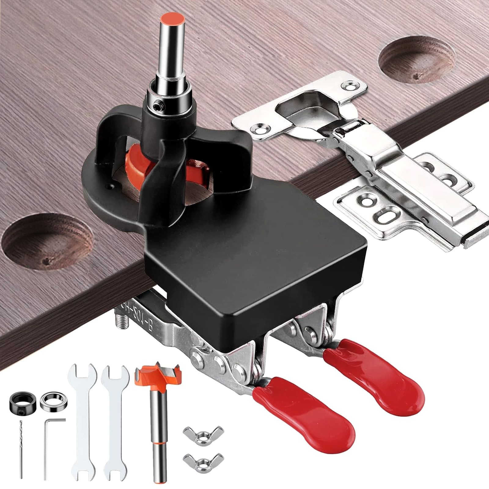 Adoles 35mm Concealed Door Hinge, Accurate Locking Cabinet Hinge, Aluminum Al…