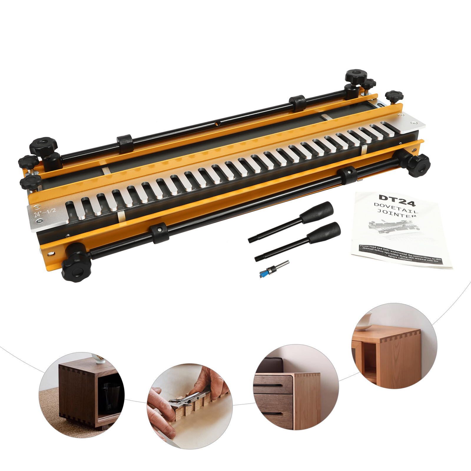 24″ Dovetail Jig Machine ,Woodworking Mini Template Kit for Precise Alignment