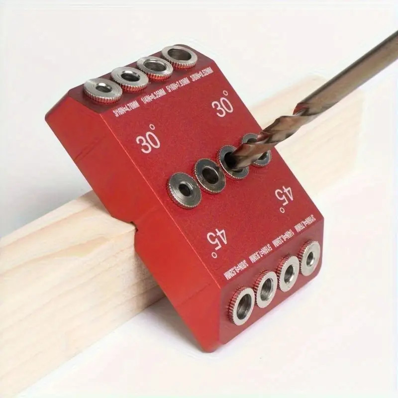 30 45 90 Angle Drill Guide Holder Aluminium Drill Guide Fixture for Woodworking