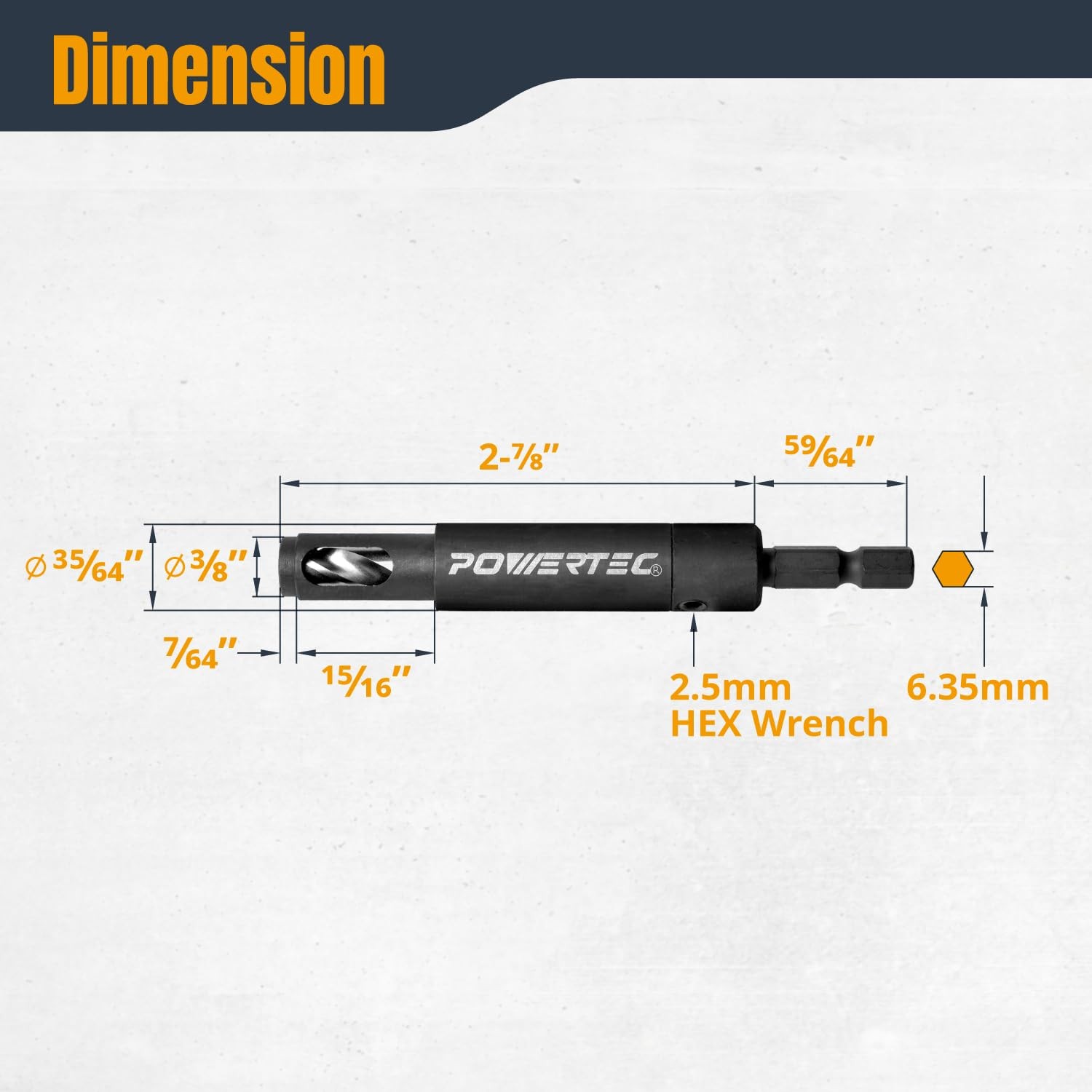 POWERTEC 71653 Shelf Pin Drilling Jig with 1/4 Self Centering Bit