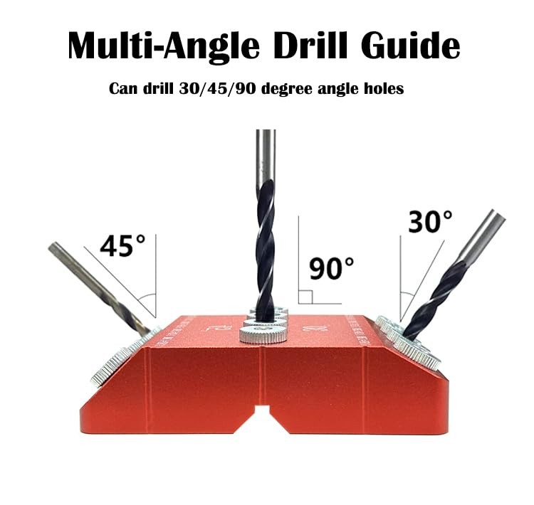 4 Sizes 30 45 90 Degree Angle Drill Guide Jig Block