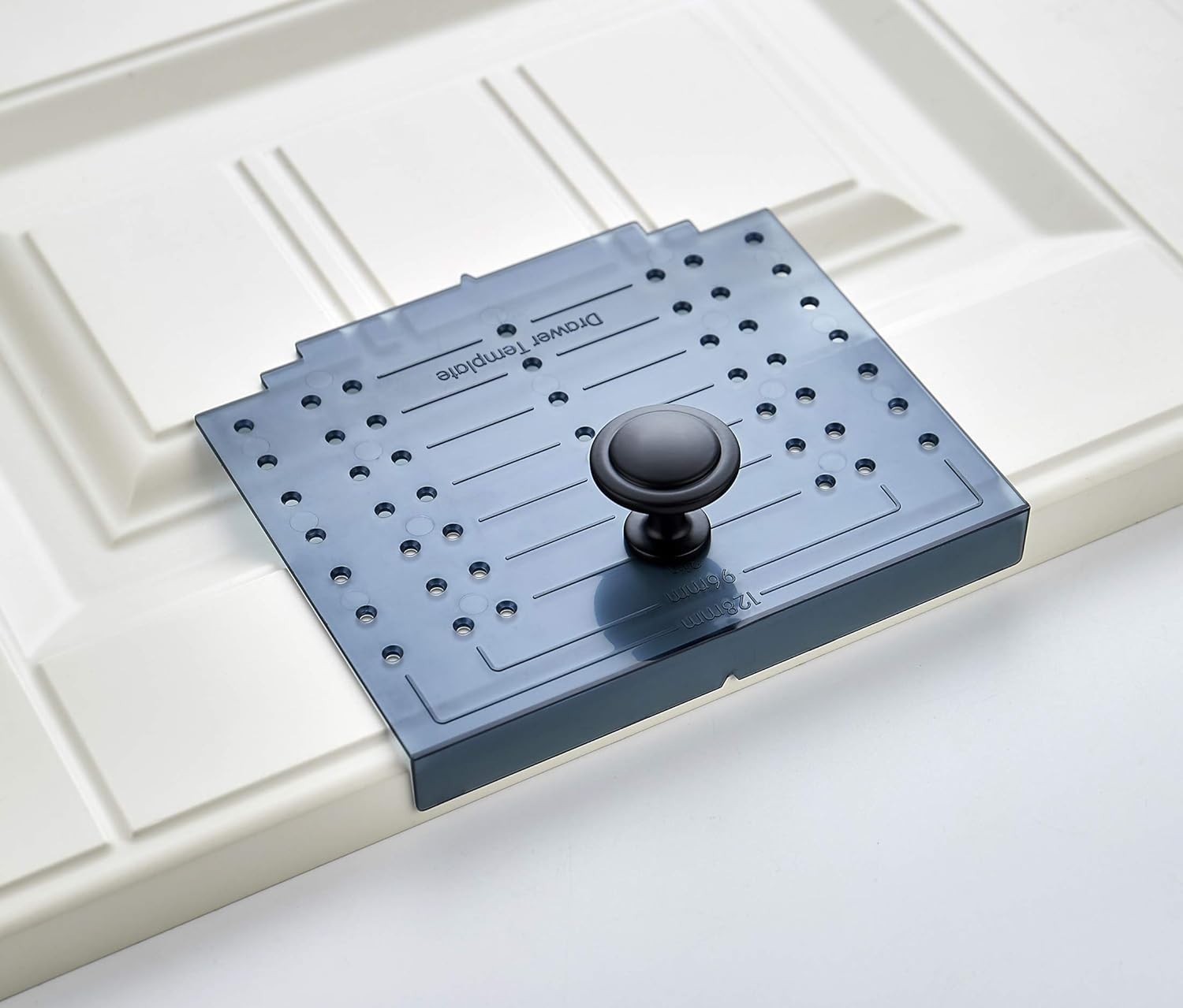 Cabinet Door & Drawer Hardware Installation Template with Drill Bit – 3-5″ Specs
