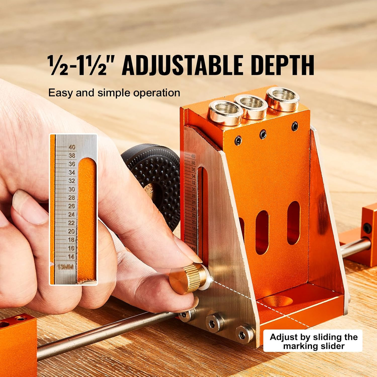 34-Piece Pocket Hole Jig Kit with C-Clamp for DIY Carpentry Projects