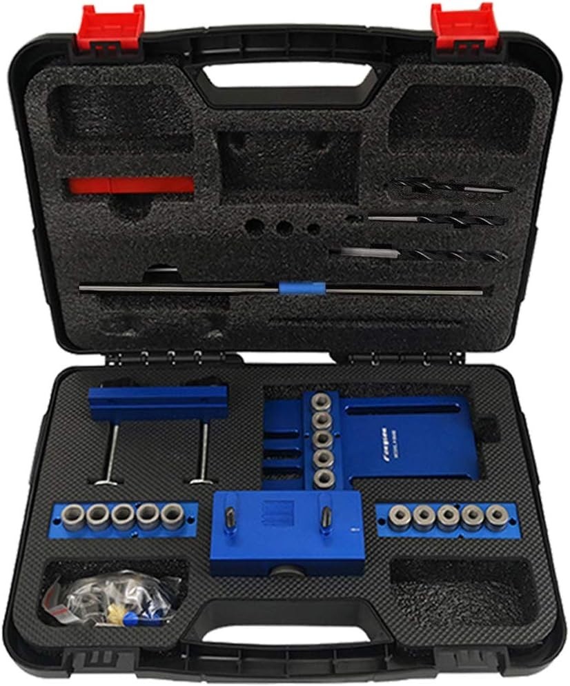 Adjustable Doweling Jig Kit with 5 Drill Sleeves (6/8/10mm) for Precise Dowel Ho