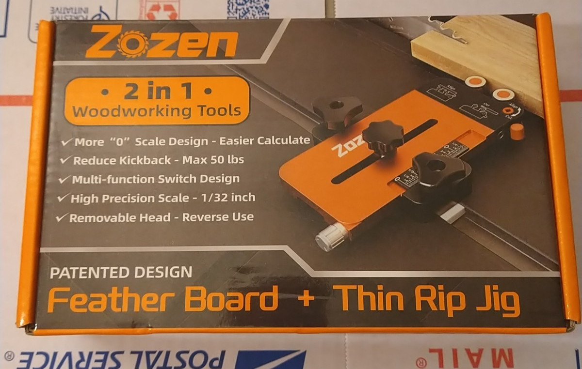 Zozen Thin Rip Jig + Feather Board for Table Saw Jig Guide 2in1 Woodworking Tool