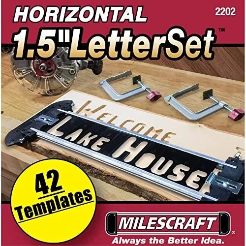 42 Pc Router Template Horizontal Character Template Set 1.5 Inch for Sign Making