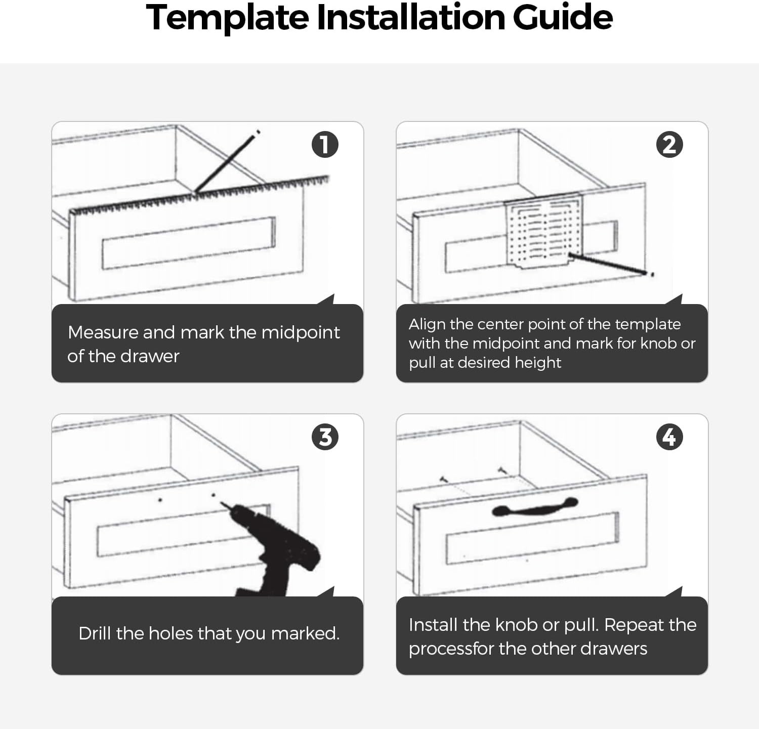 Professional-Grade Cabinet Hardware Installation Kit – Drill Templates Included