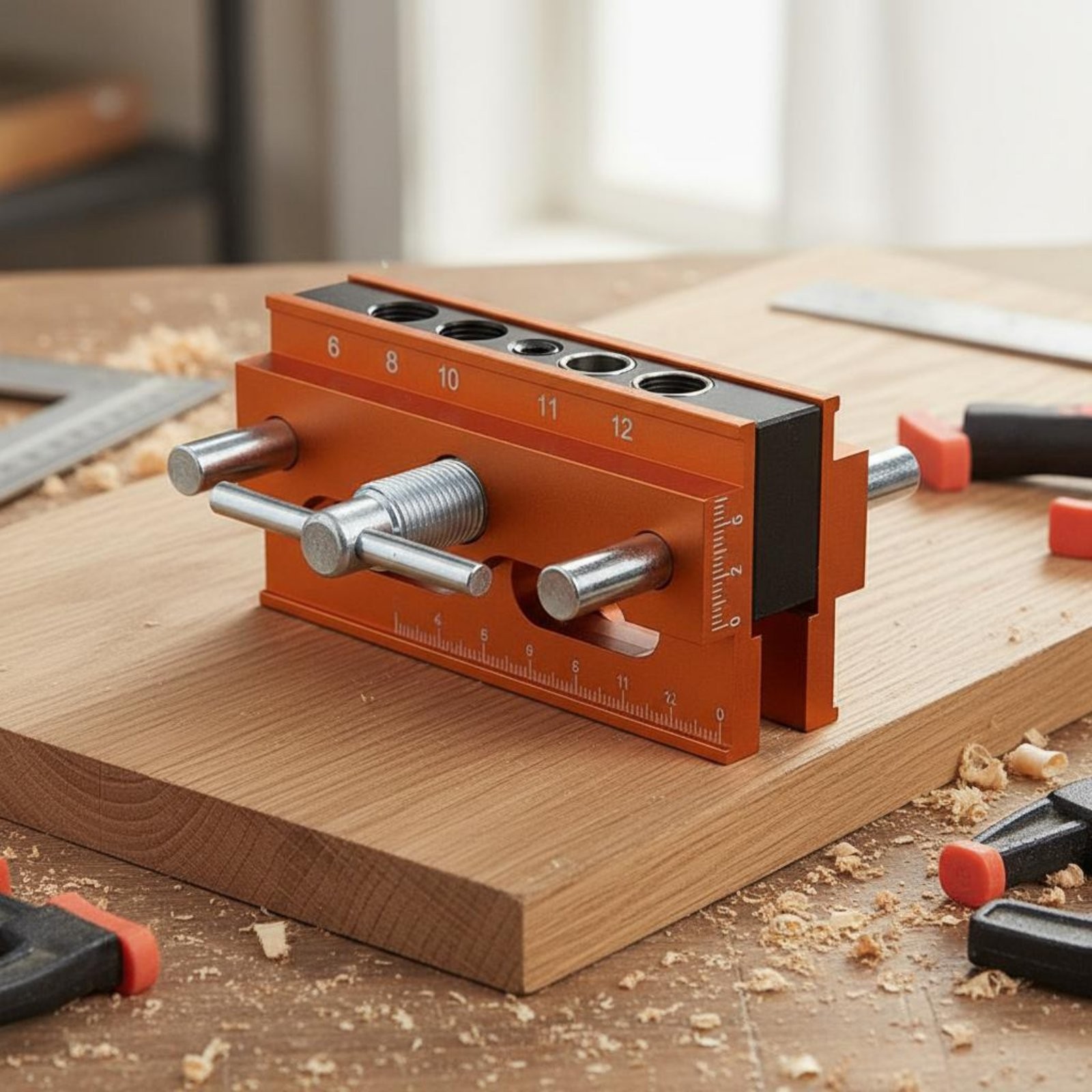 Upright Drilling Wear Resistant Wood Dowel Guide Thickened Frame