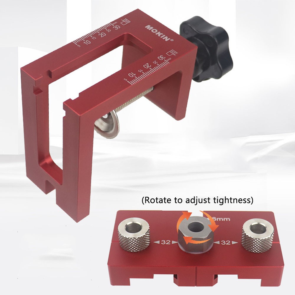 Installation of a 3-in-1 Hole Punch Cutting Holes in Panels Joining Furniture