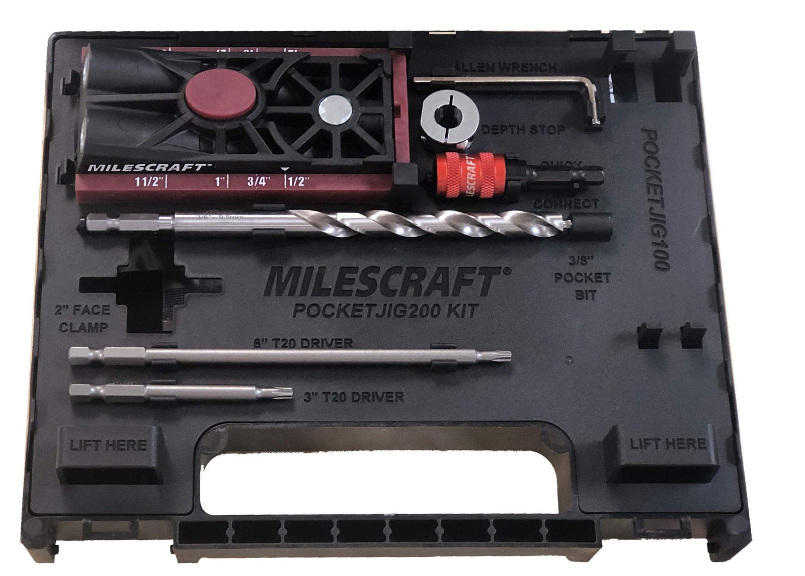 Milescraft Pocket Jig200 Hole Kit, Red Large,