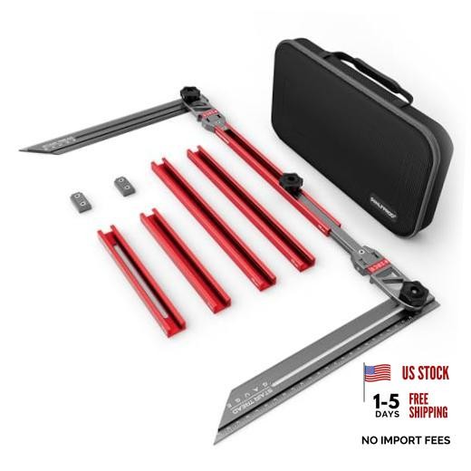 Stair Tread Template Tool – Upgrade Stair Tread Tool, Stair 58.9IN 1 Red-Gray