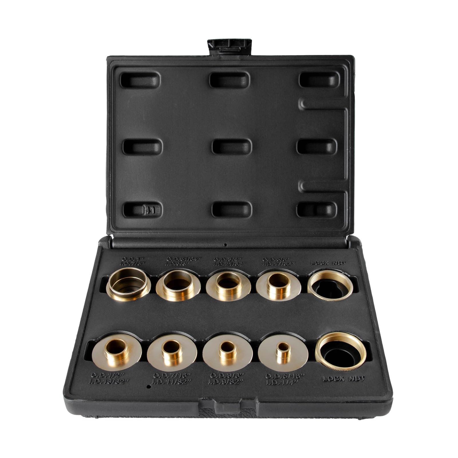 O’SKOOL RA02 Router Bushing Set, Brass Guide Bushings, 10-Piece