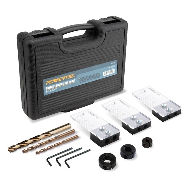 Complete Doweling Jig Kit w/ 1/2″,3/8″,1/4″ Cobalt M-35 Drill Bits