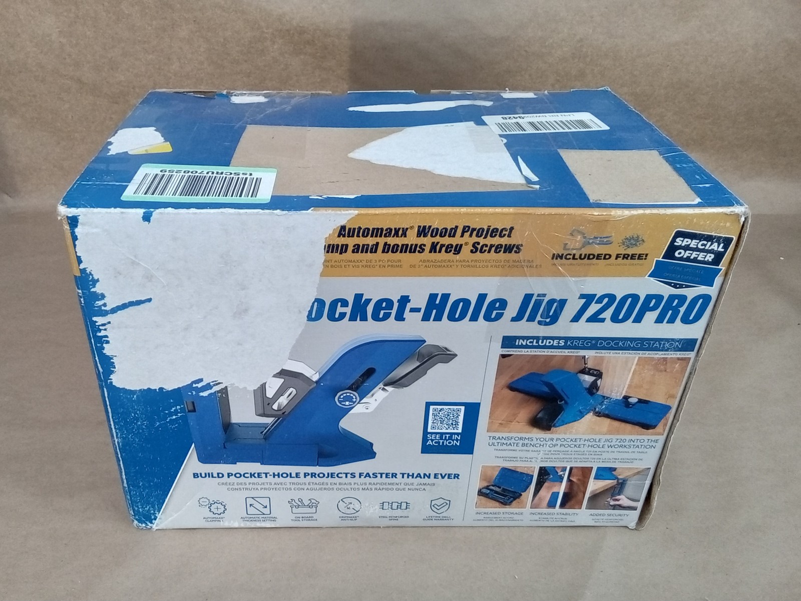 Kreg Pocket-Hole Jig 720PRO Promo Kit includes free Cabinet Face frame clamp