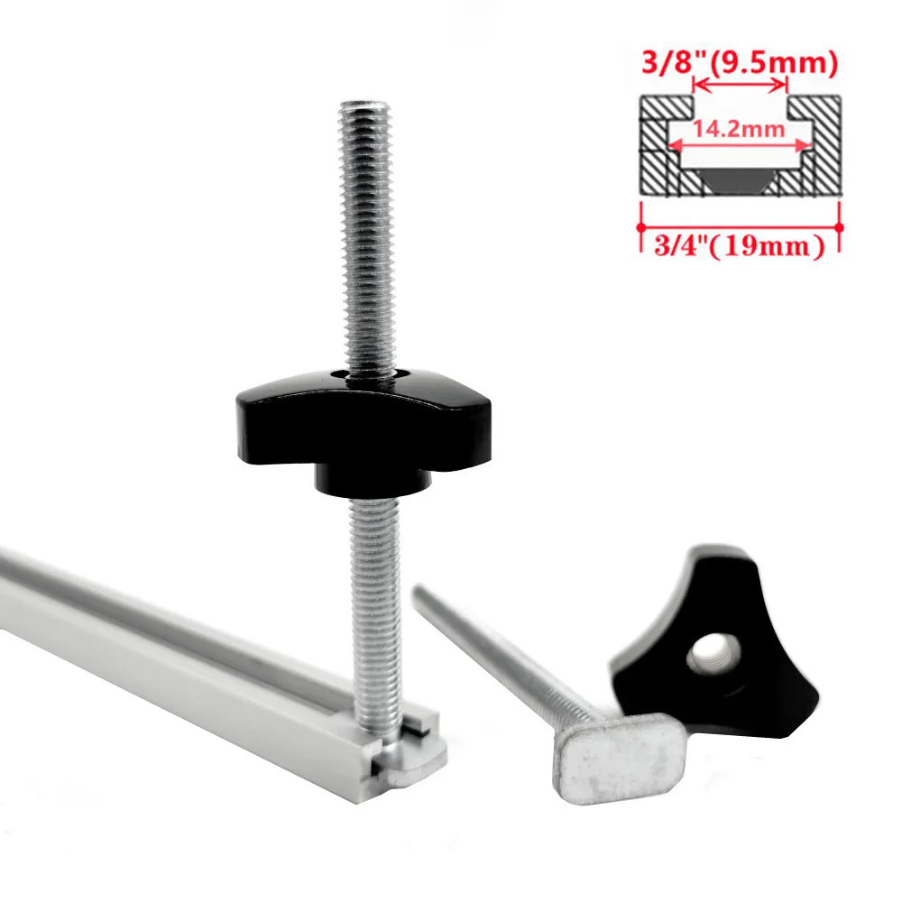 T Slot Miter Track Aluminum T Track 300-800mm Jig Fixture Saw Table Workbench