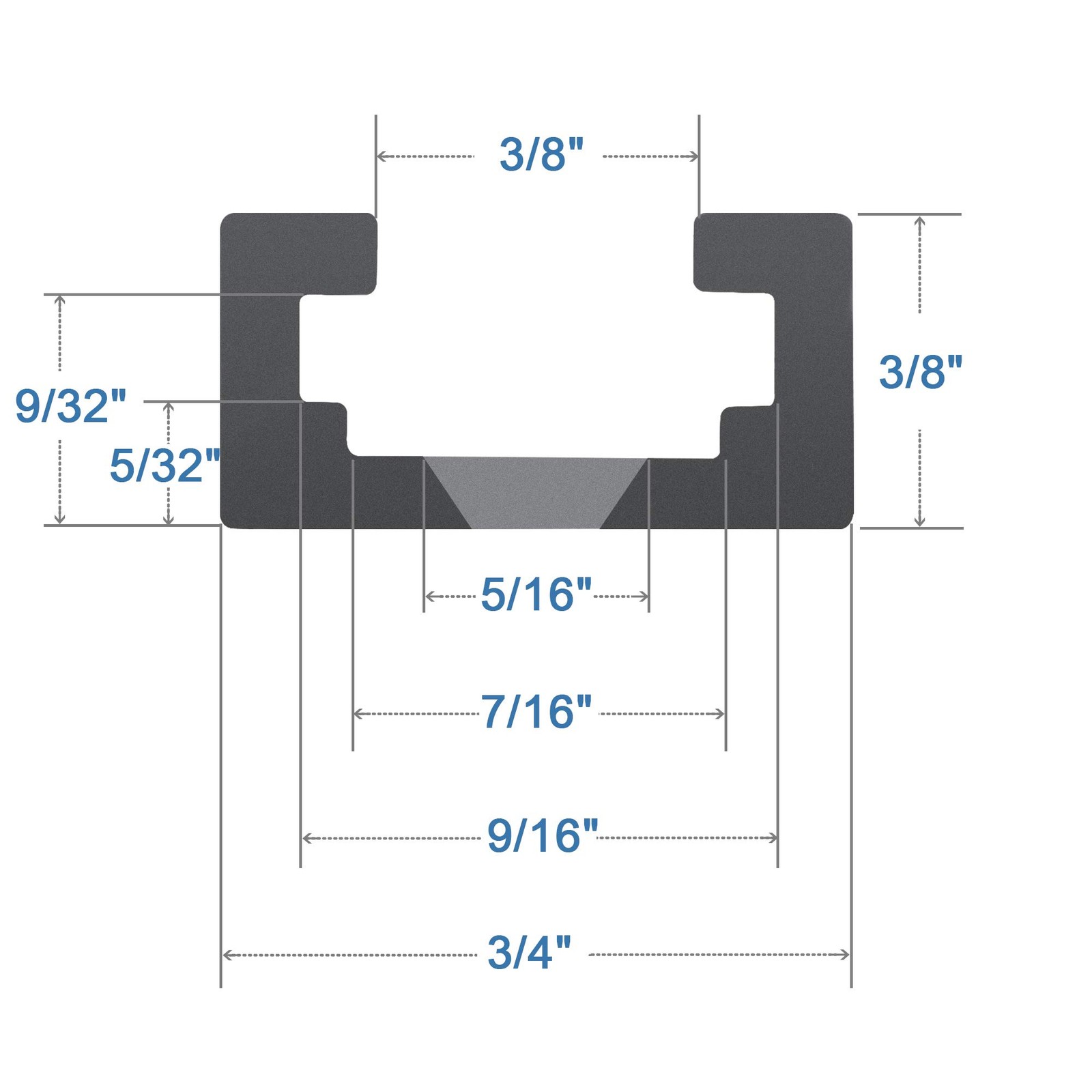 Hot Favorable Aluminum 48″ T-Track for Woodworking –Double Cut Profile Univer…