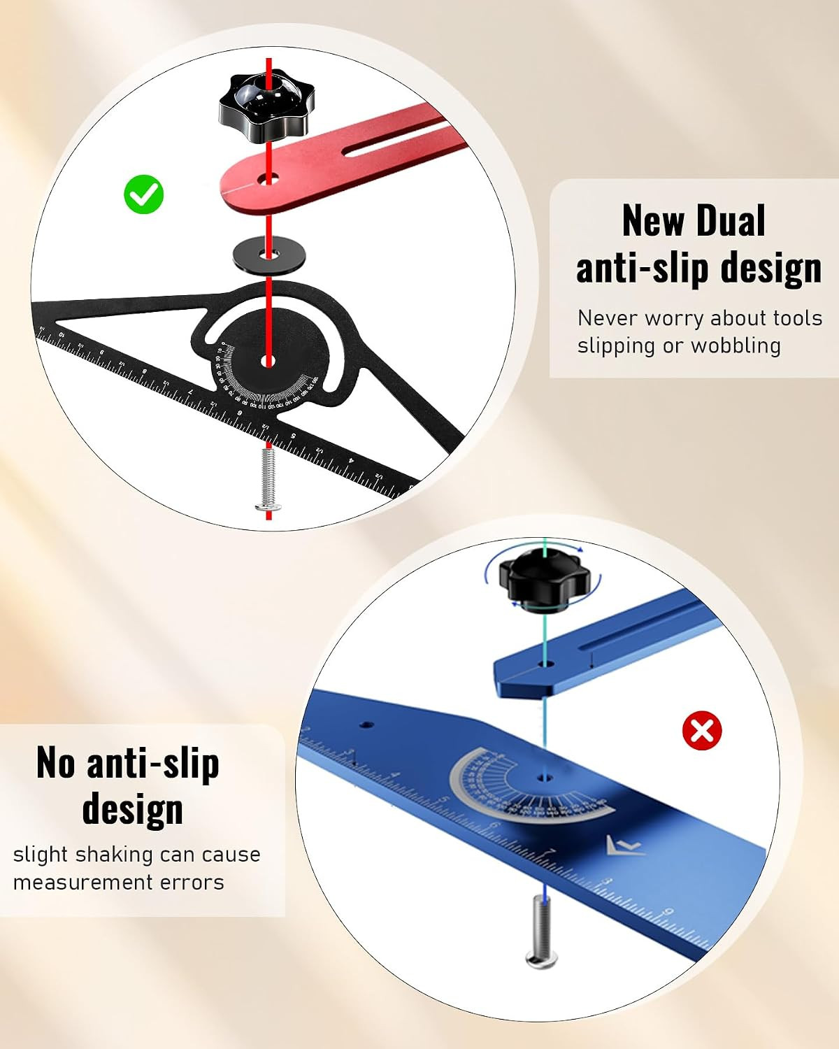 Stair Tread Template Tool, 8″ to 60″ Adjustable, Dual Nut Locking | Upgraded Loc