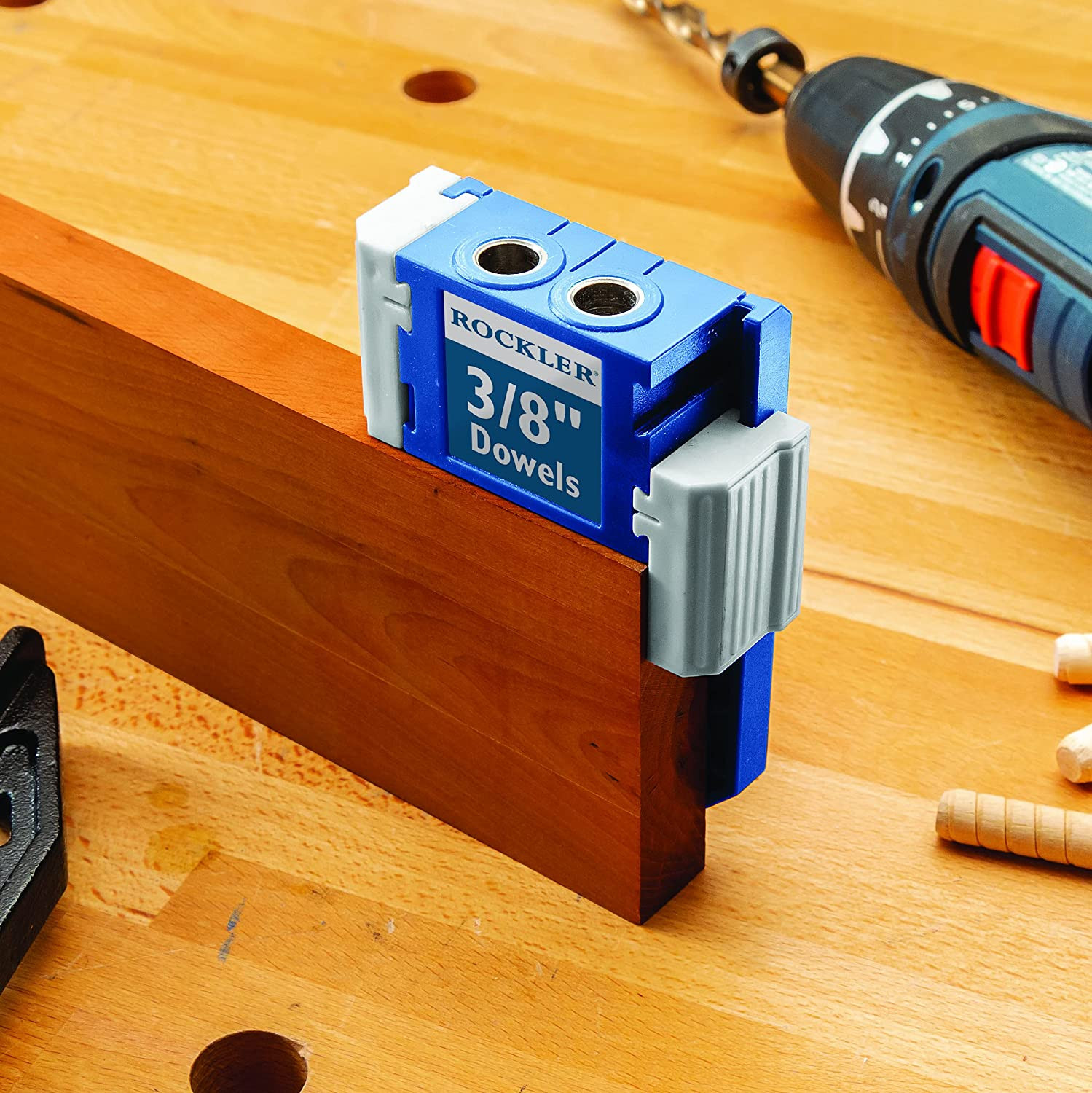 3/8” Doweling Jig Kit W/Drill Bit & Stop Collar Wood Dowel Jig Kit