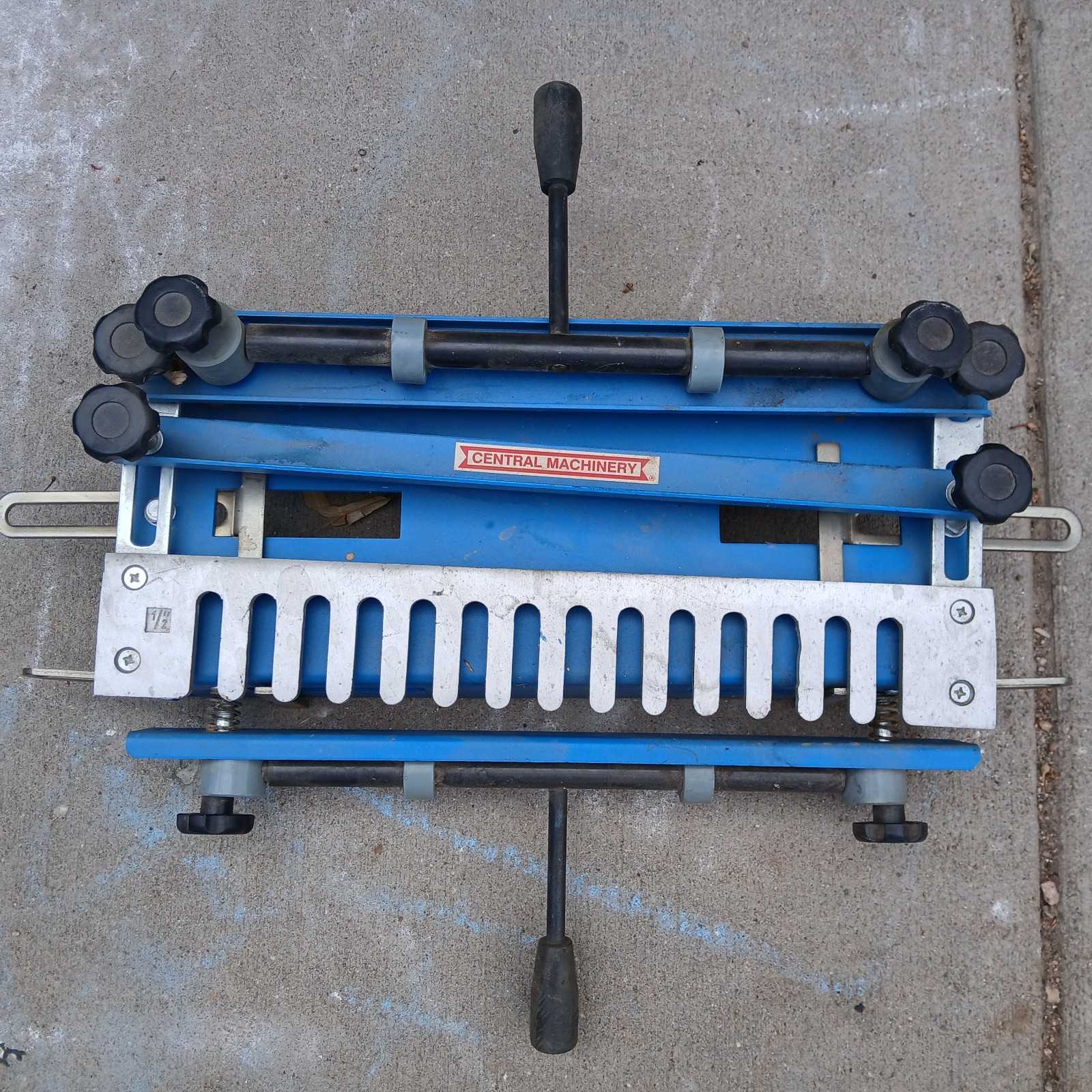 Central Machinery Dovetail Fixture Jig Router Template Blue Vtg 20” 1/2″