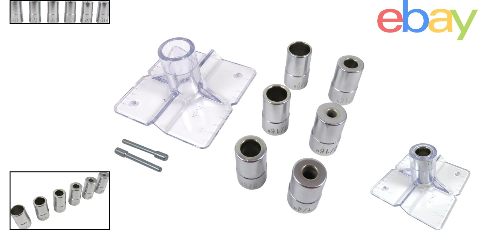 Steel and Plastic Drill Guide Kit for Wood, Metal, and Plastic Projects