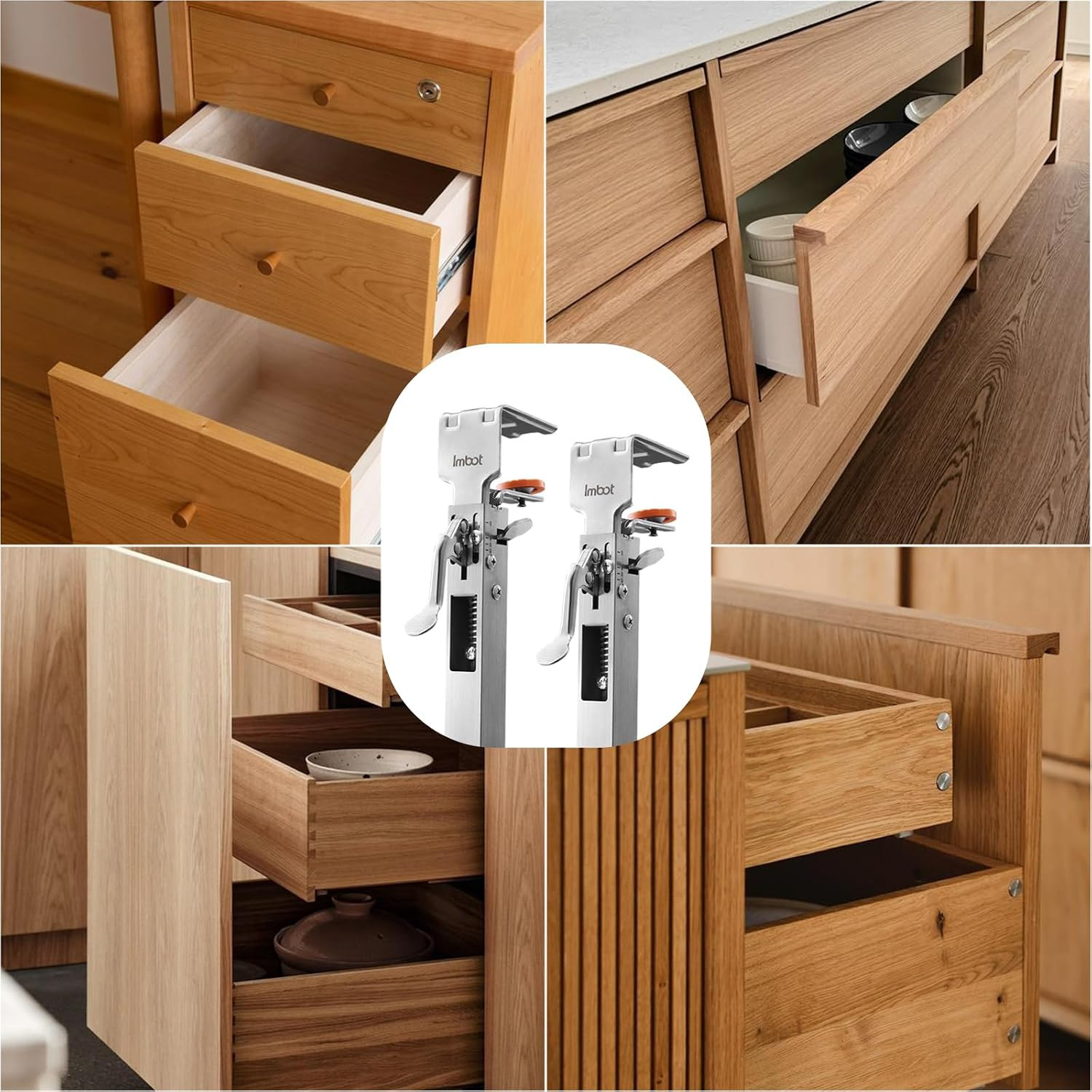 2 Pack Drawer Front Installation Clamps，Quick-Install Drawer Mounting Clips，Cabi