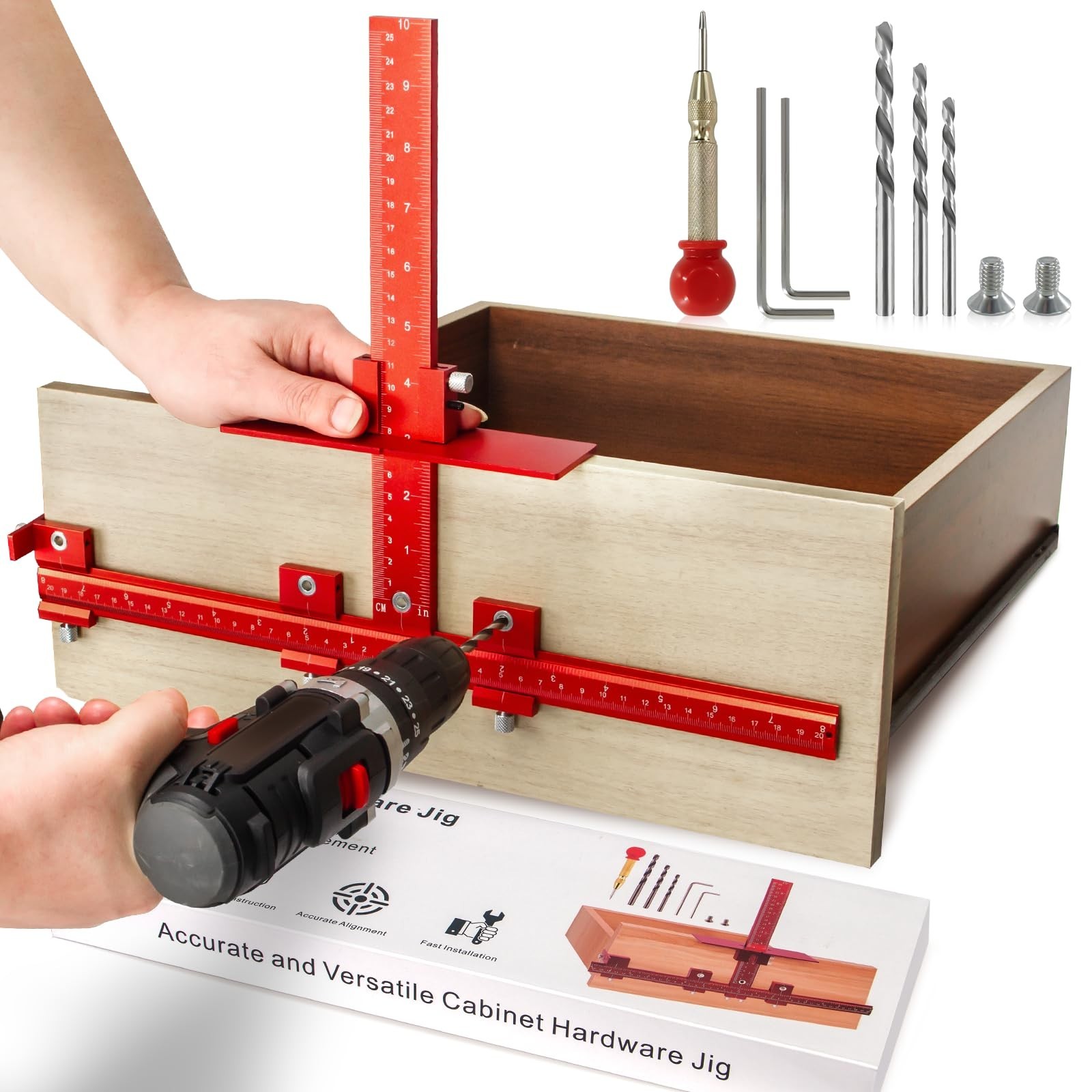 Aluminum Cabinet Handle Jig Tool for Easy Installation | Automatic Center Punch