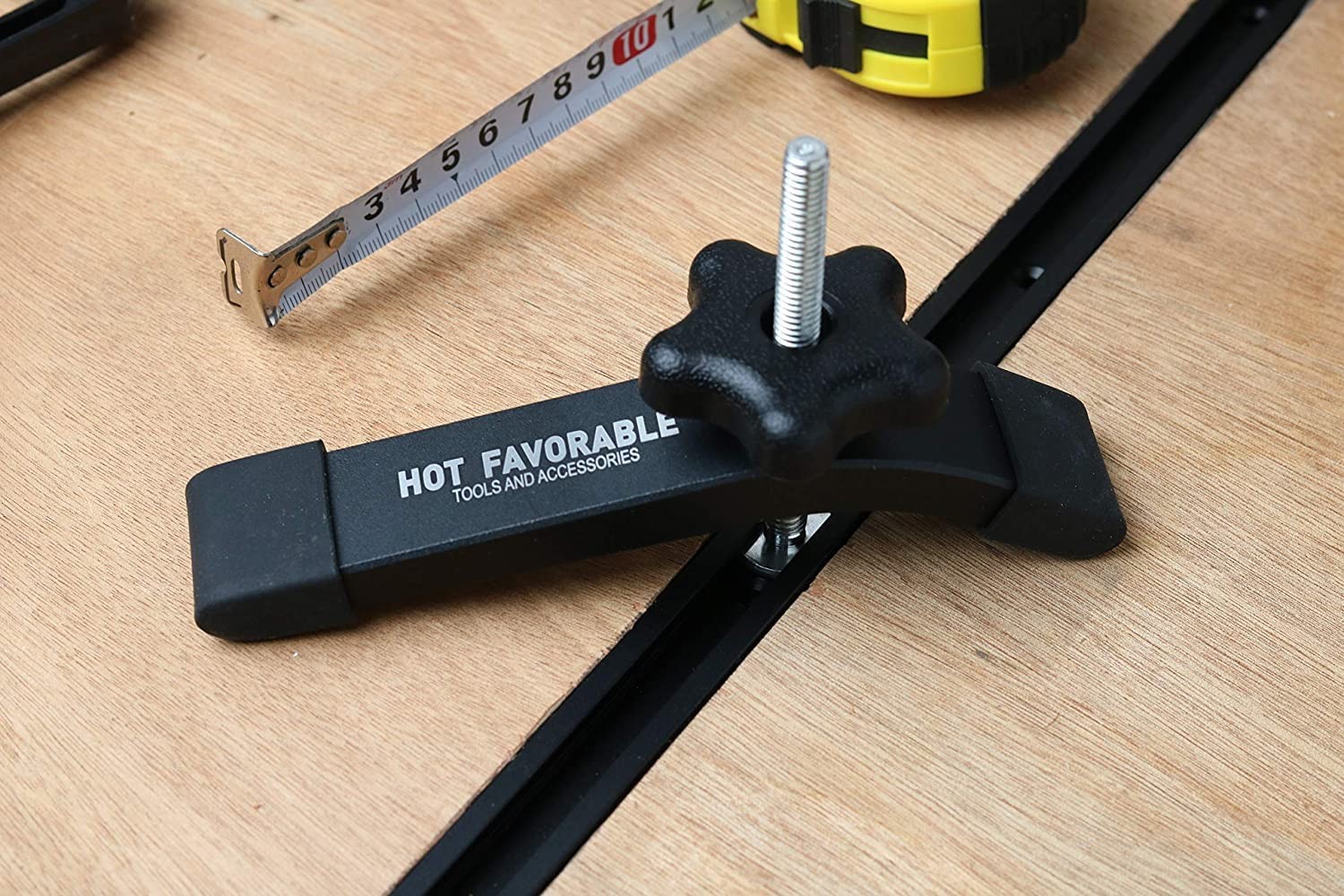 Aluminum 2 PCS 36 Inch TTrack Woodworking 2 PCS HoldDown Clamps Black