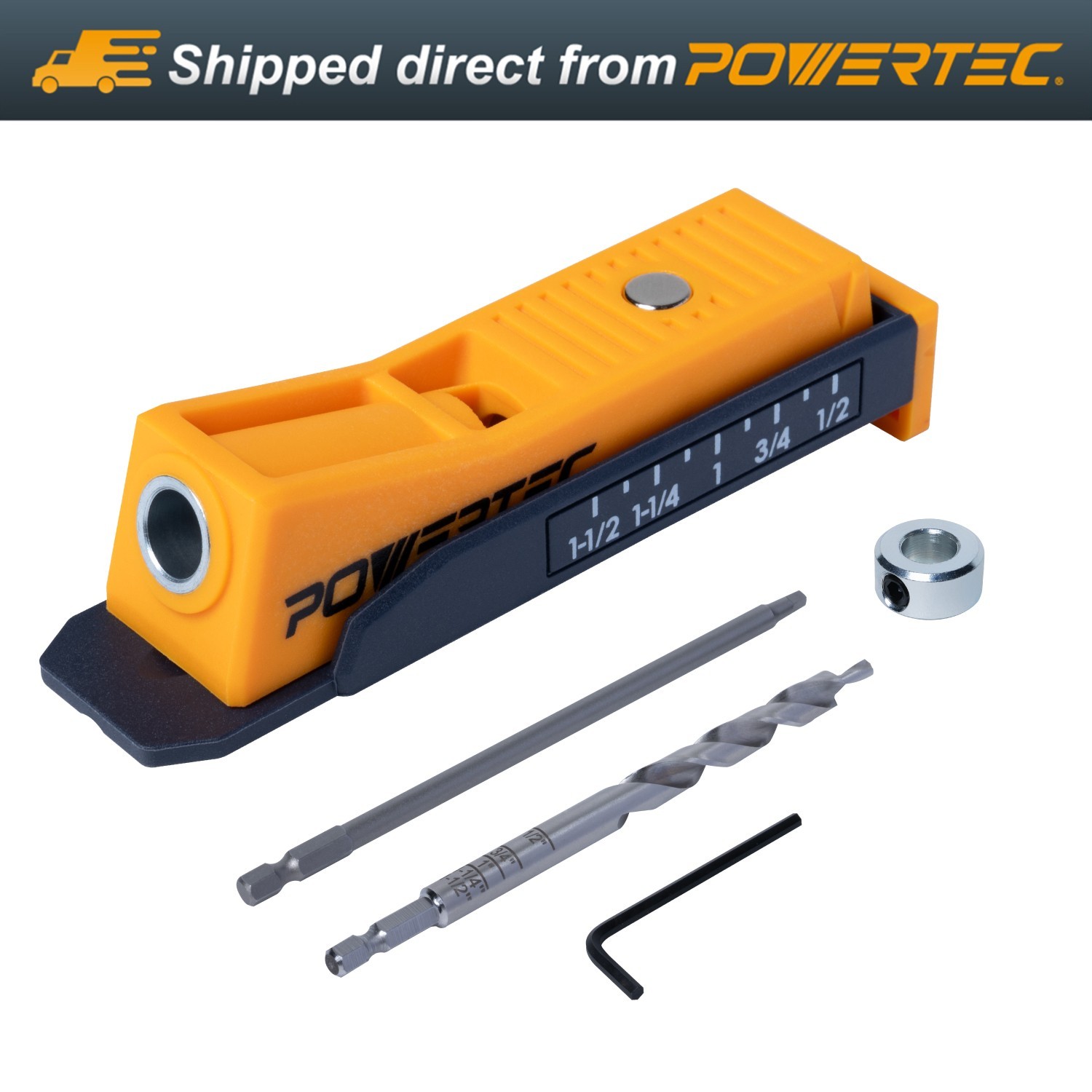 POWERTEC 72249 Single Pocket Hole Jig Kit for Woodworking
