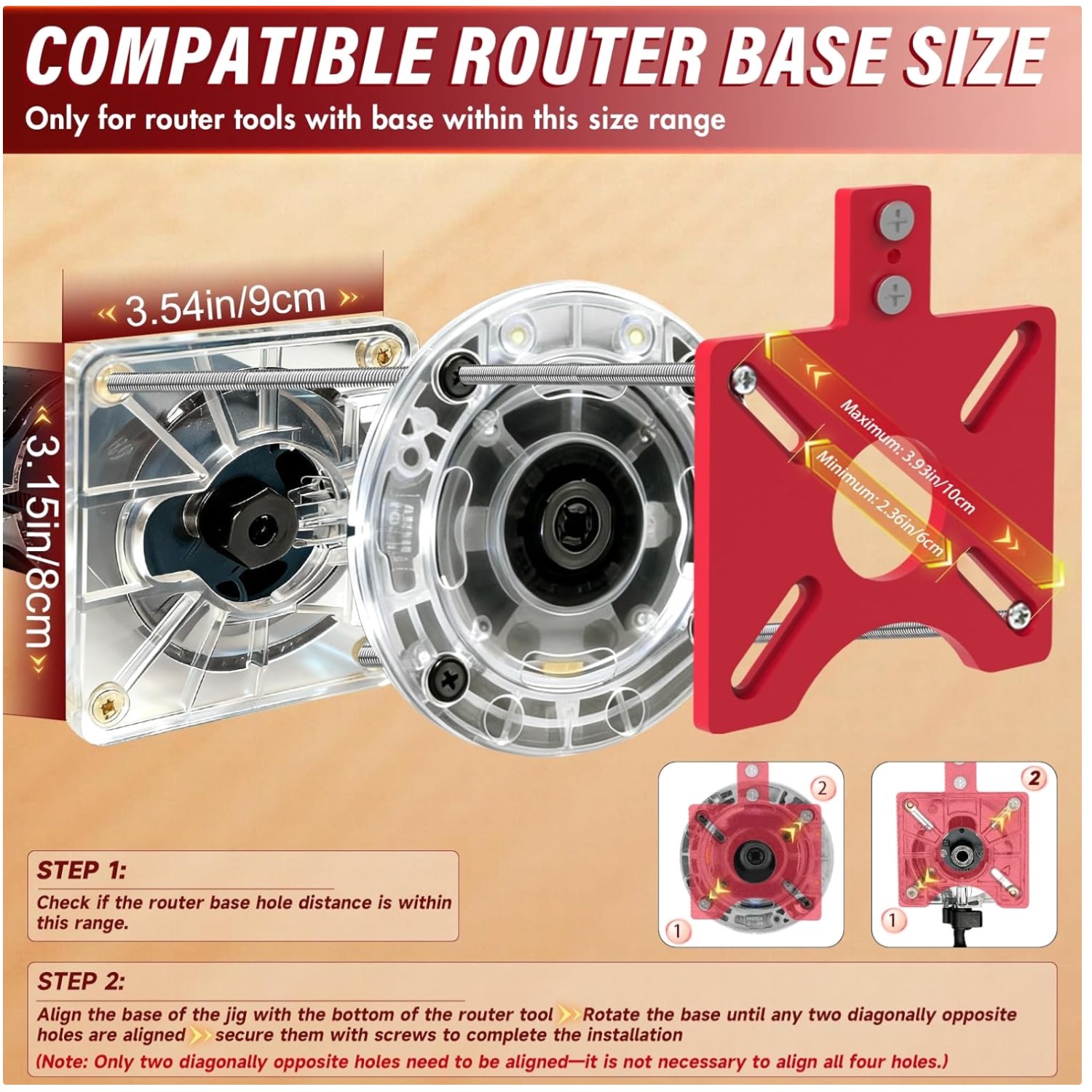 Groove Bracket Router Jig – Adjustable Circle Cutting Tool