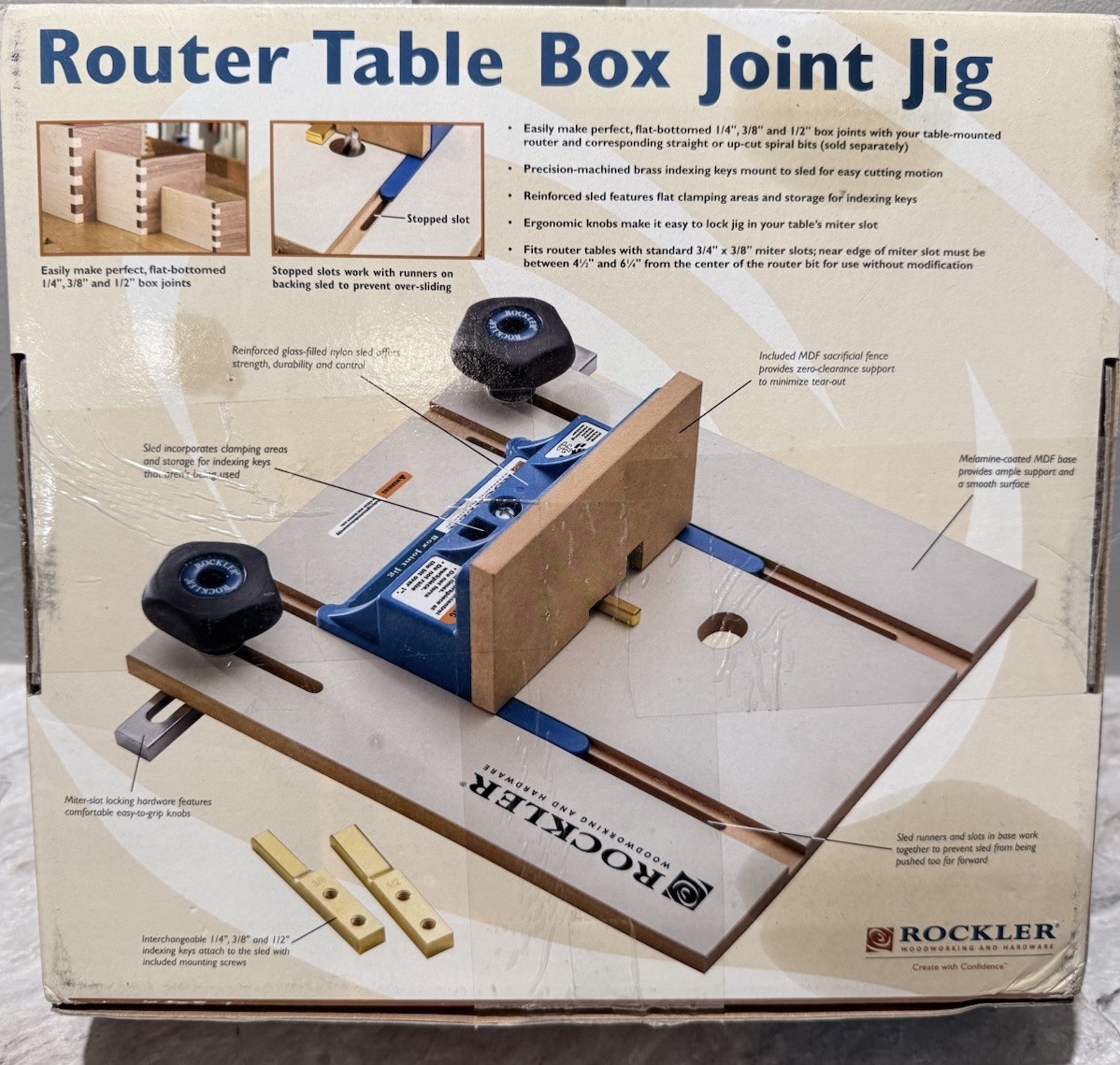 Rockler Router Table Box Joint Jig New in Box Free Shipping