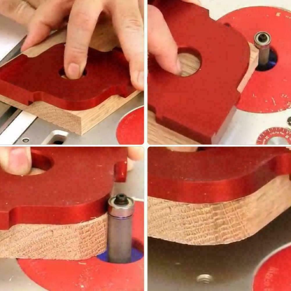 Radius Quick-Jig Router Table Bit Corner Jig Templates For Woodworking Tool Wood