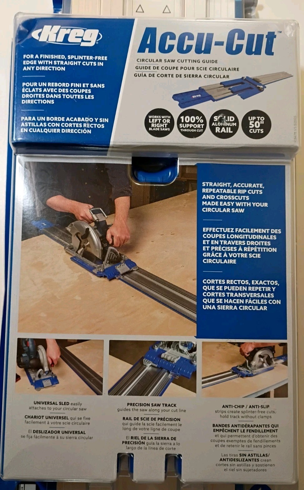 NEW Kreg Accu-Cut Aluminum Circular Saw Cutting Guide Sealed Precision Saw Track