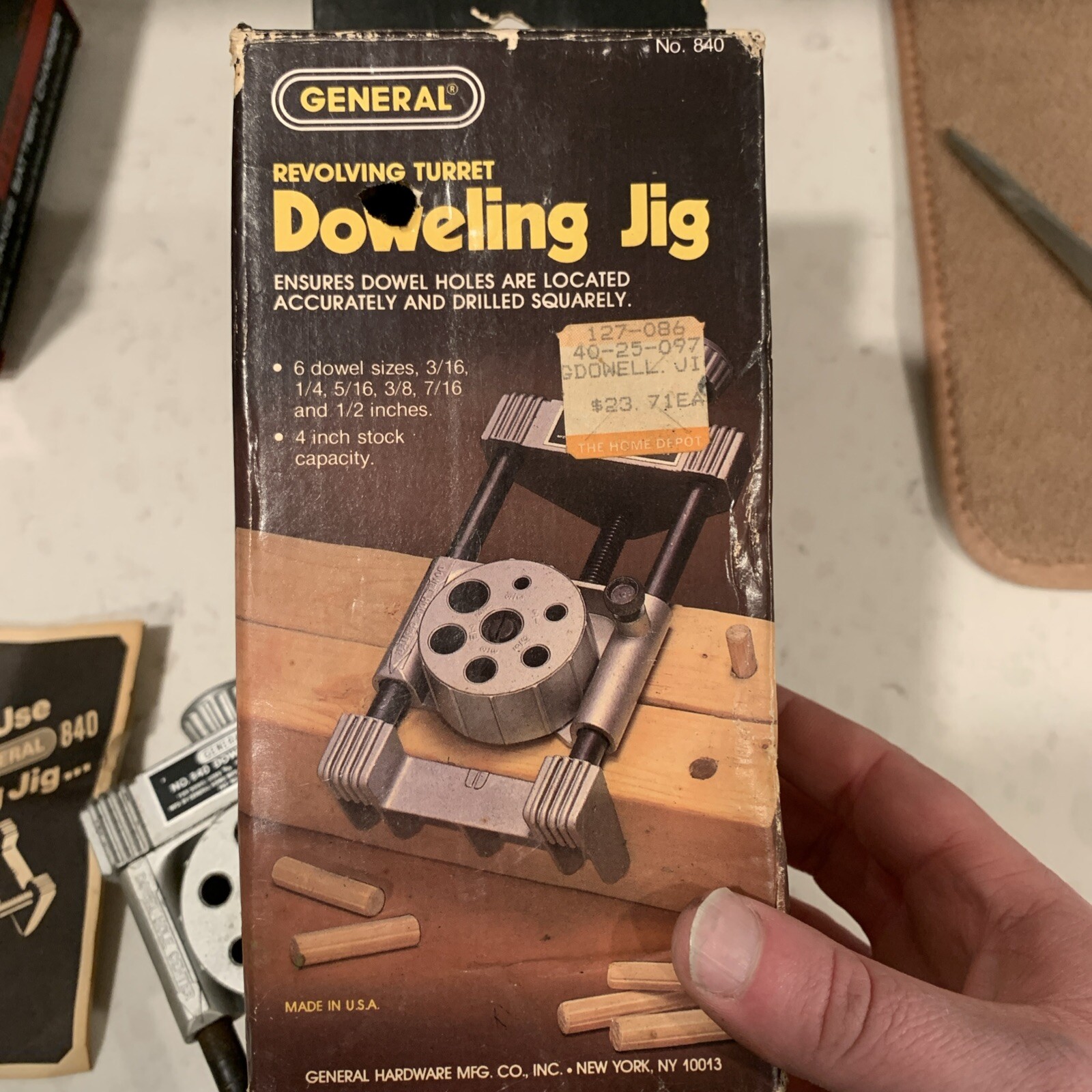 GENERAL 840 Doweling Jig Revolving Turret Made In USA – Vintage Tool
