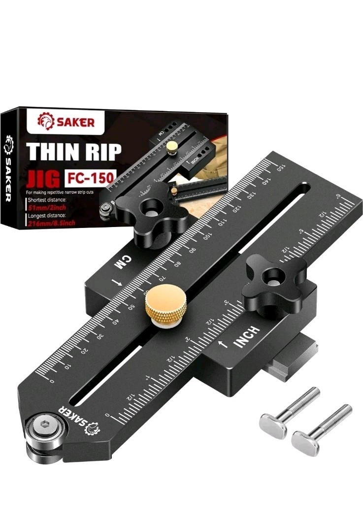 Saker Thin Rip Jig Table Saw Jig Guide, Making Repetitive Narrow Strip Cuts, Fit