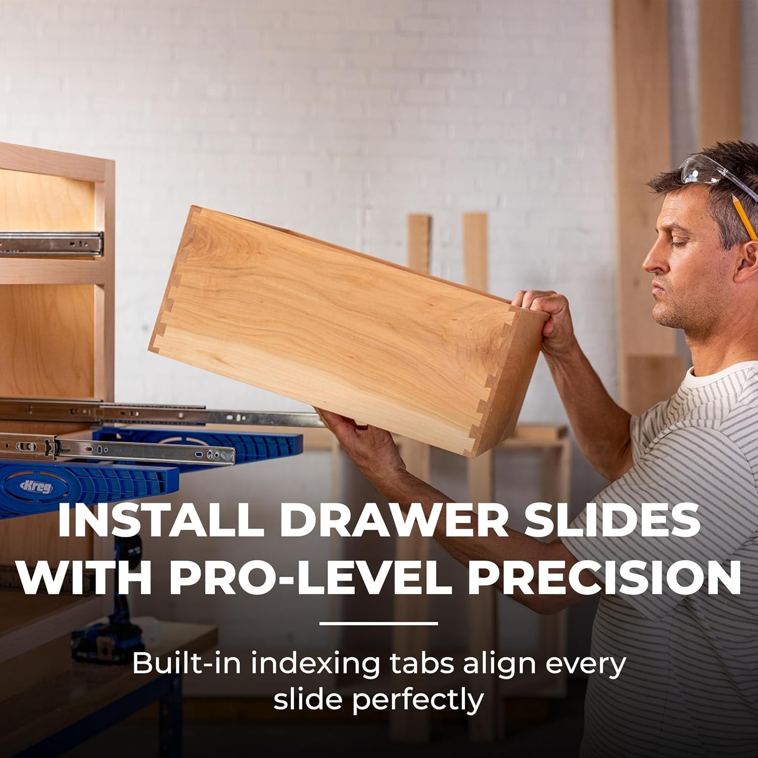 KHI-Slide Drawer Slide Jig Kit – 2 Tools for Easy Drawer Installation