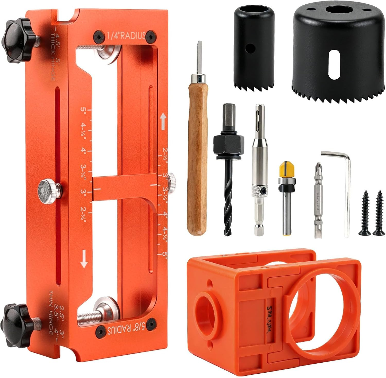 Door Hinge Jig & Door Lock Installation Kit Aluminum Alloy Template | Hinge Mort
