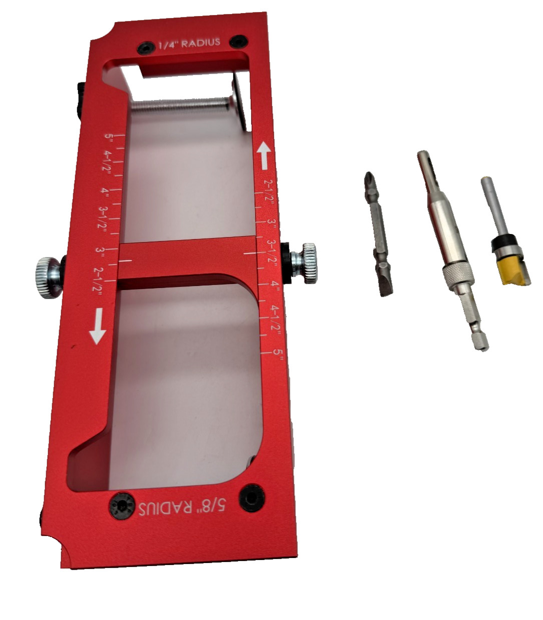 LLT1048US Door Hinge Jig Router Template Kit 2.5-5in Aluminum