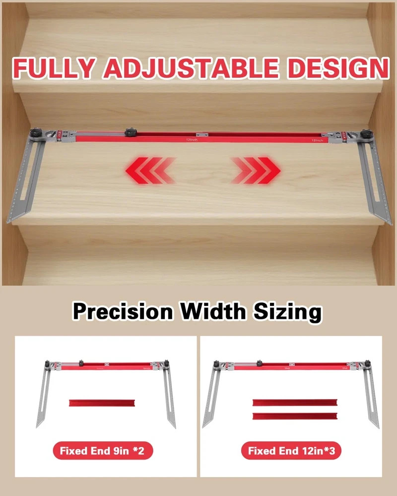 Adjustable Stair Jig – Accurate Stair Measuring Tool for Perfect Installations