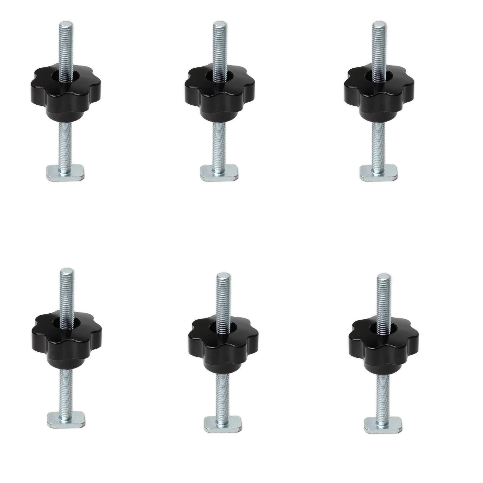 T Track Knob Kit Set 6T Bolts Miter Jig Accessories Woodworking M8 x100mm