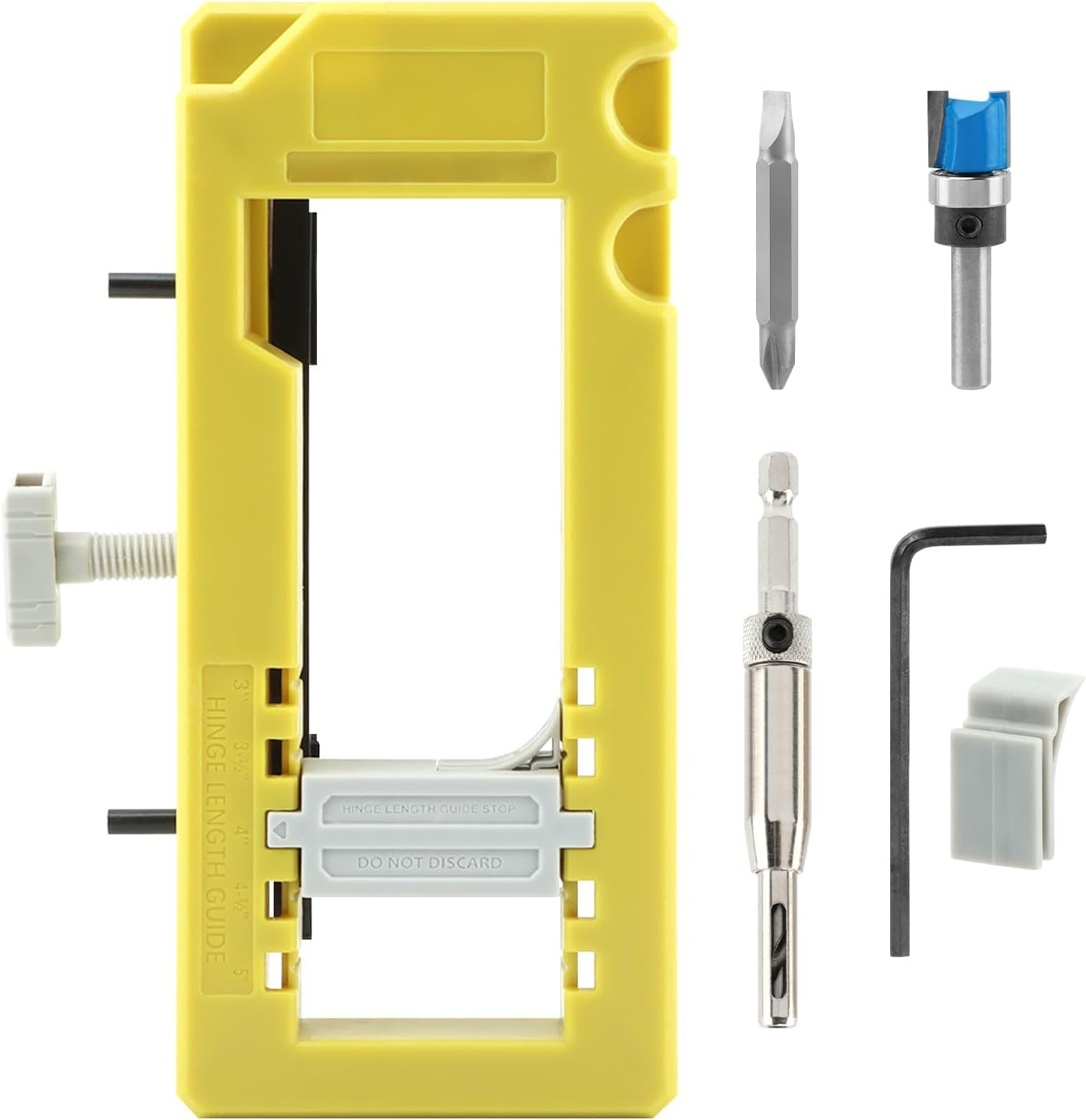 Door Hinge Jig, Door Hinge Router Template Fit 3”to 5” Length and 1/4” Or 5/8” T