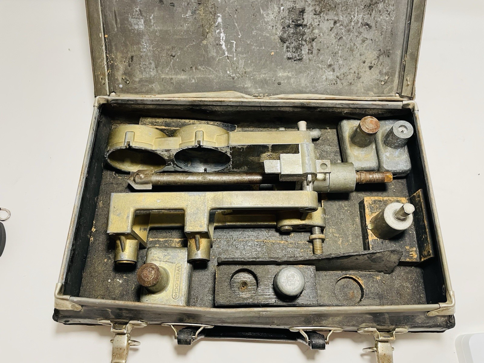 Weslock Door Lock Hole Jig Installation Boring Kit Vintage With Case