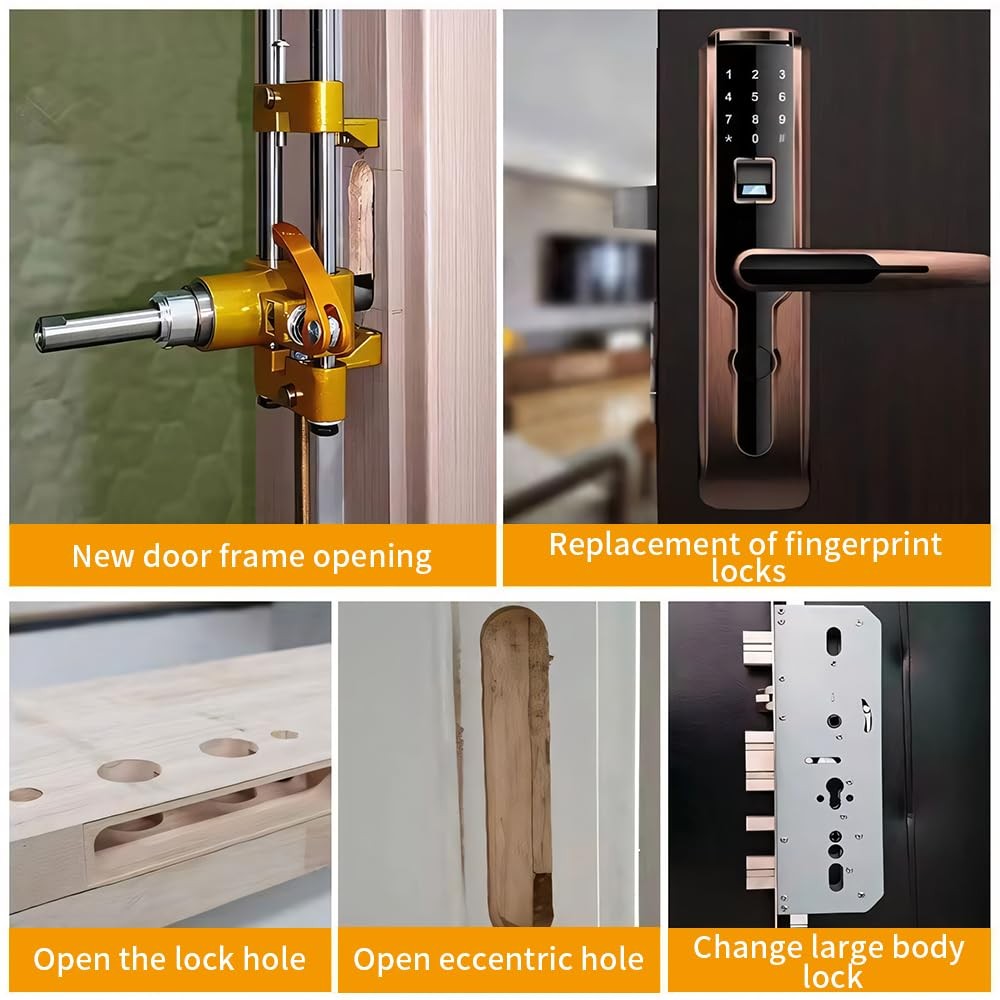 Door Lock Hole Opener Kit for Installing Doors Lock Mortiser Kit for Wooden Door