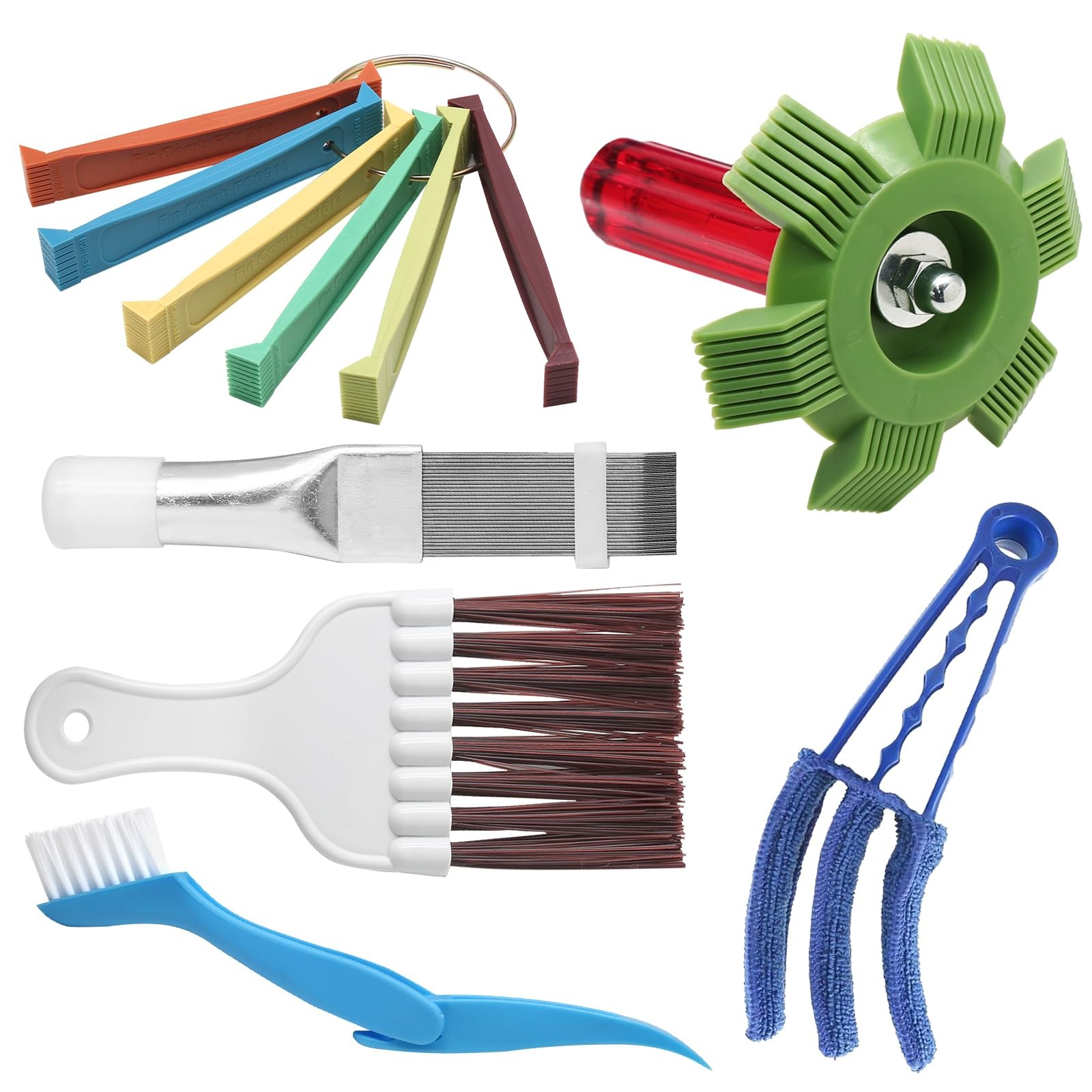 Jiozermi 6 pcs Air Conditioning Fin Cleaner Set 5.9 inch, Gray