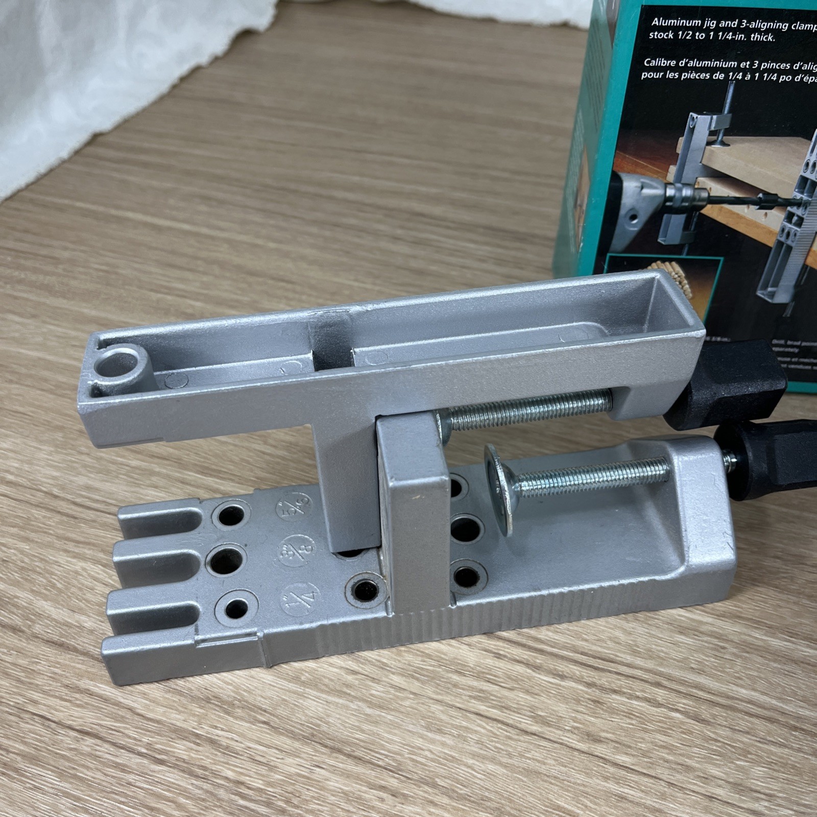 Wolfcraft DOWEL PRO KIT Doweling Jig For 1/4” 5/16” 3/8” #3751 Manual & Box