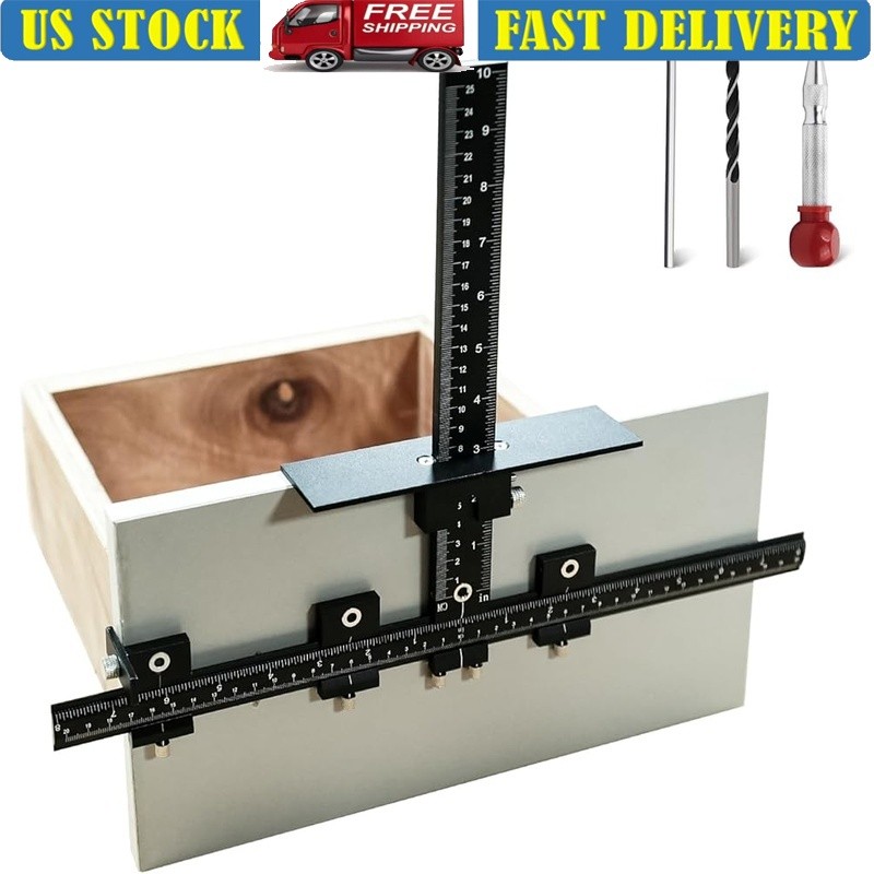 Aluminum Alloy Cabinet Hardware Jig Tool Adjustable Drill Guide Template Set New