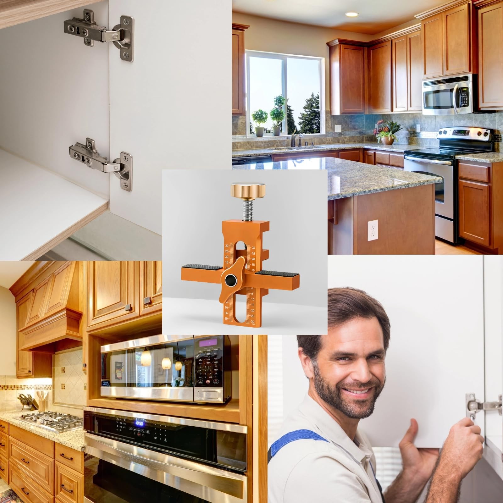 Cabinet Hardware Jig, Cabinet Door Mounting Jig, Adjustable Aluminium Alloy V…